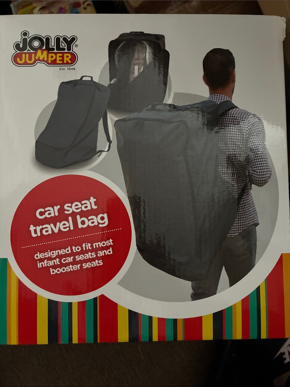 Gray Car Seat Travel Bag